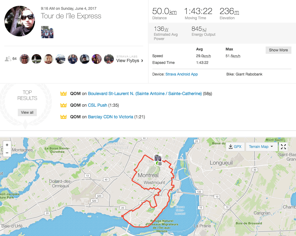 50 km Express du Tour de l'ïle de Montréal