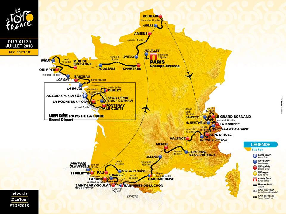 Parcours du Tour de France 2018