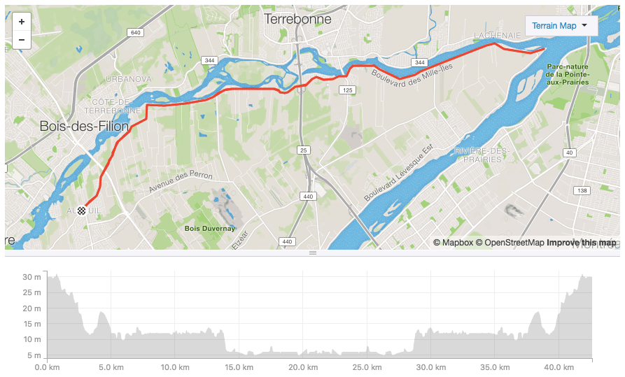 Strava Routes - Boulevard des Mille-îles