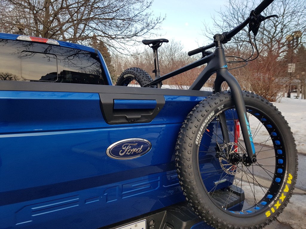 tailgate and mountain bike
