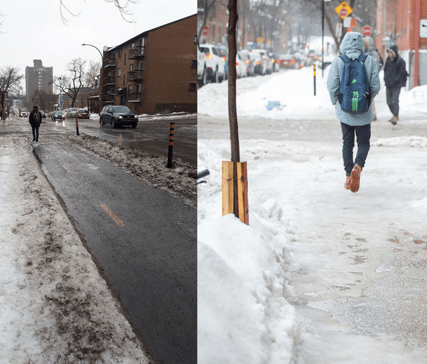 Pourquoi les trottoirs sont-ils moins bien déneigés que les pistes&nbsp;cyclables?