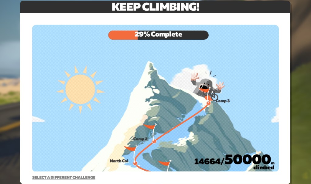 Progression pour obtenir le Tron bike sur Zwift