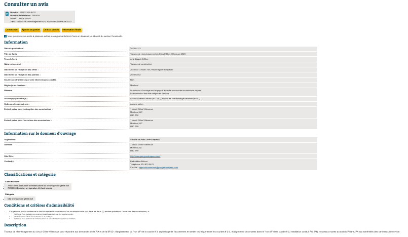 Travaux circuit Gilles-Villeneuve
