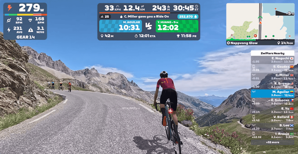 Zwift Video - service de Zwift Plus